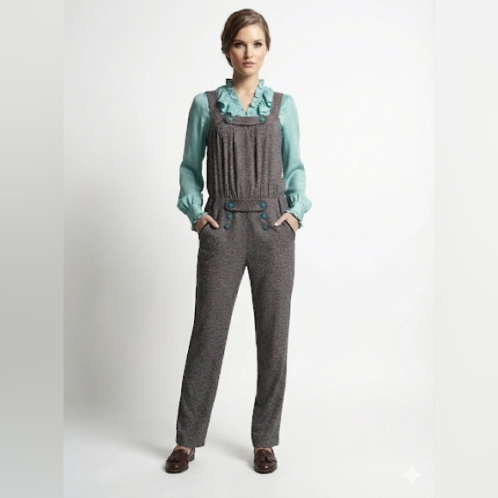 Daughters of the Liberation cottagecore geometric print jumpsuit